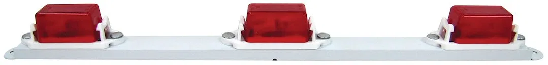 V107-3R – PETERSON MFG Clearance Light, Incandescent Rectangular Identification Light Bar Mounts On 16-1/8 Inch Cente...